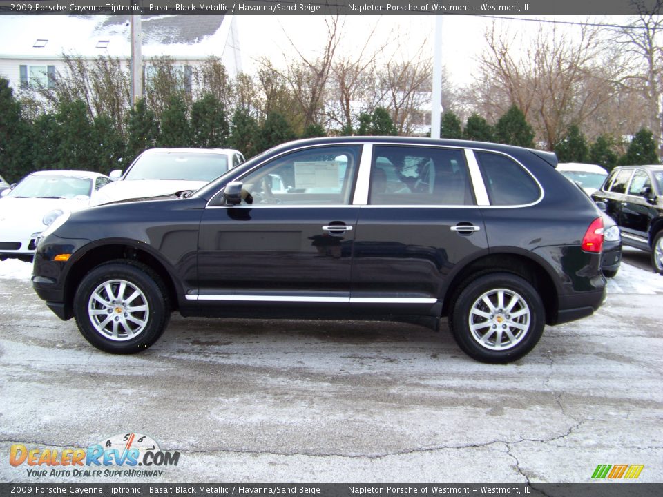 2009 Porsche Cayenne Tiptronic Basalt Black Metallic / Havanna/Sand Beige Photo #2