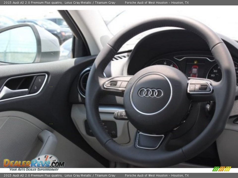 2015 Audi A3 2.0 Premium Plus quattro Lotus Gray Metallic / Titanium Gray Photo #28