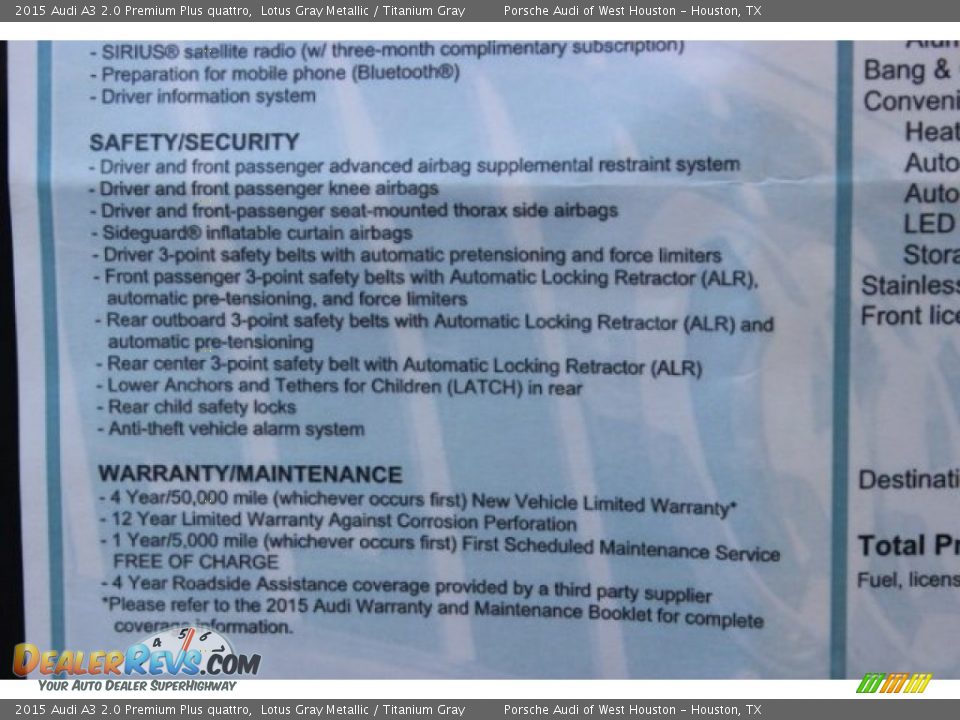 2015 Audi A3 2.0 Premium Plus quattro Lotus Gray Metallic / Titanium Gray Photo #35