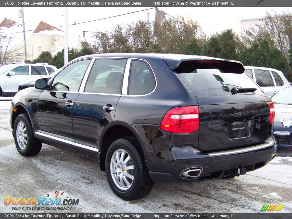 2009 Porsche Cayenne Tiptronic Basalt Black Metallic / Havanna/Sand Beige Photo #3