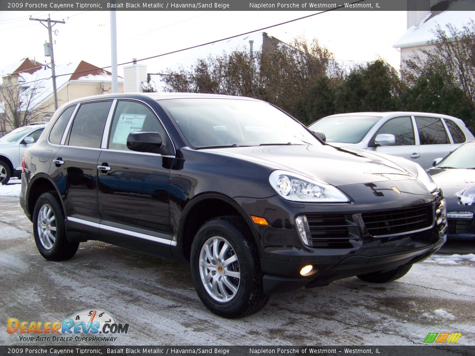 2009 Porsche Cayenne Tiptronic Basalt Black Metallic / Havanna/Sand Beige Photo #4