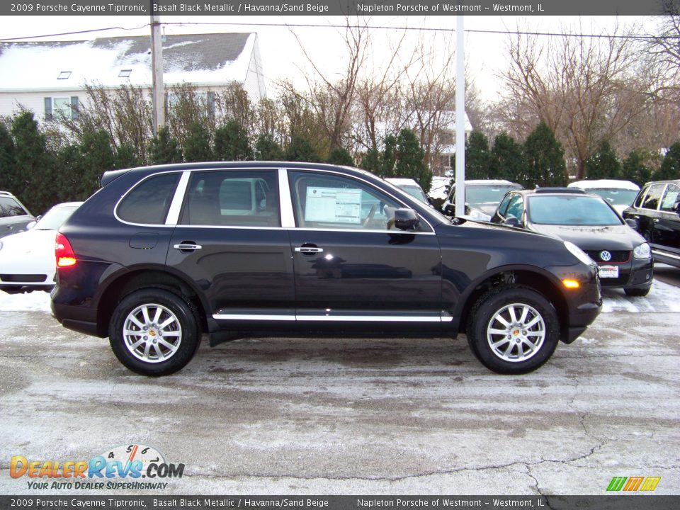 2009 Porsche Cayenne Tiptronic Basalt Black Metallic / Havanna/Sand Beige Photo #5