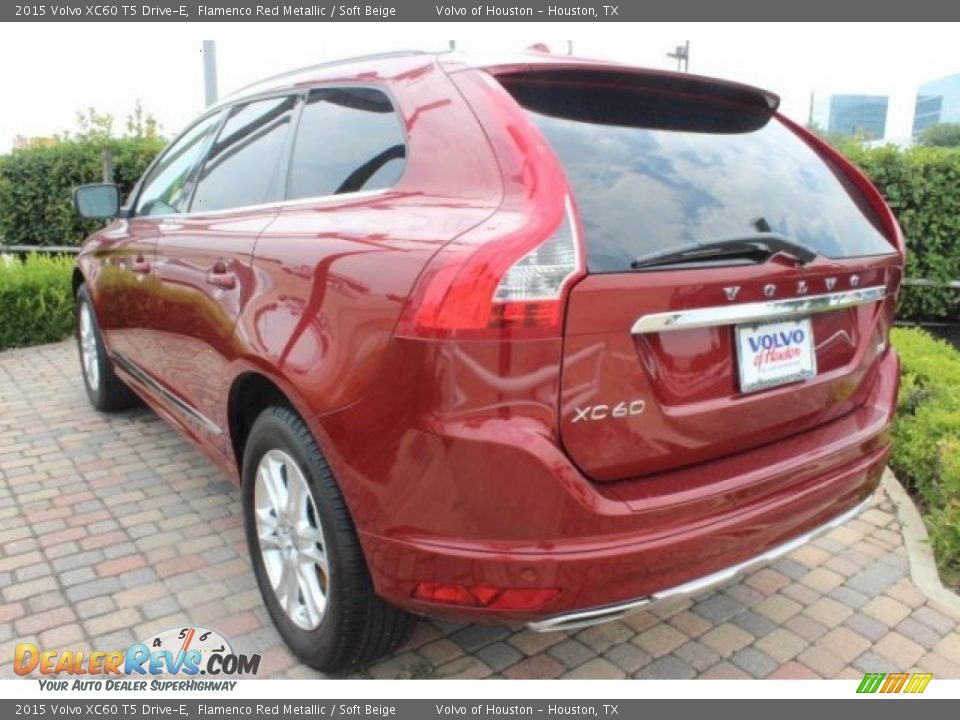 2015 Volvo XC60 T5 Drive-E Flamenco Red Metallic / Soft Beige Photo #5
