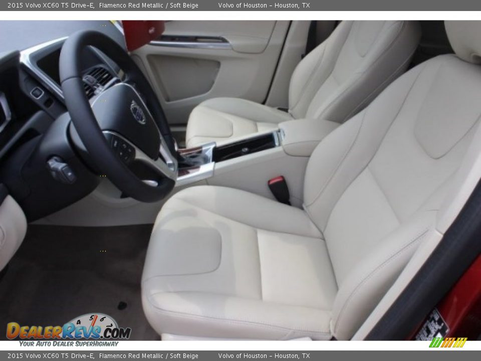 2015 Volvo XC60 T5 Drive-E Flamenco Red Metallic / Soft Beige Photo #11