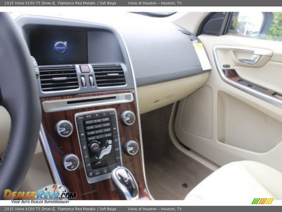 2015 Volvo XC60 T5 Drive-E Flamenco Red Metallic / Soft Beige Photo #13