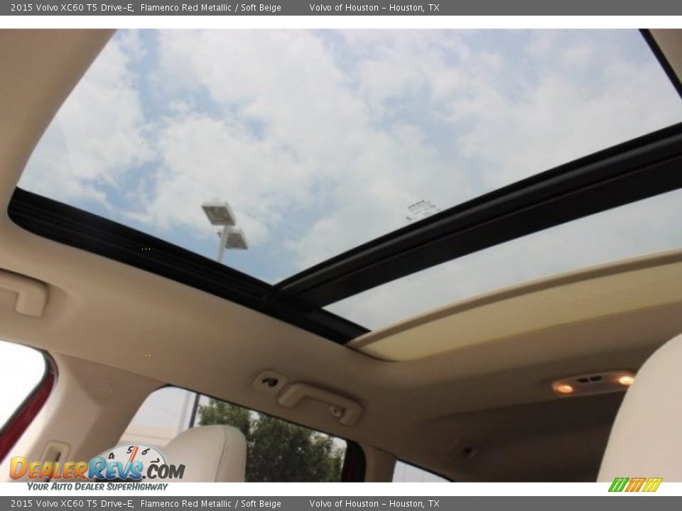 2015 Volvo XC60 T5 Drive-E Flamenco Red Metallic / Soft Beige Photo #16