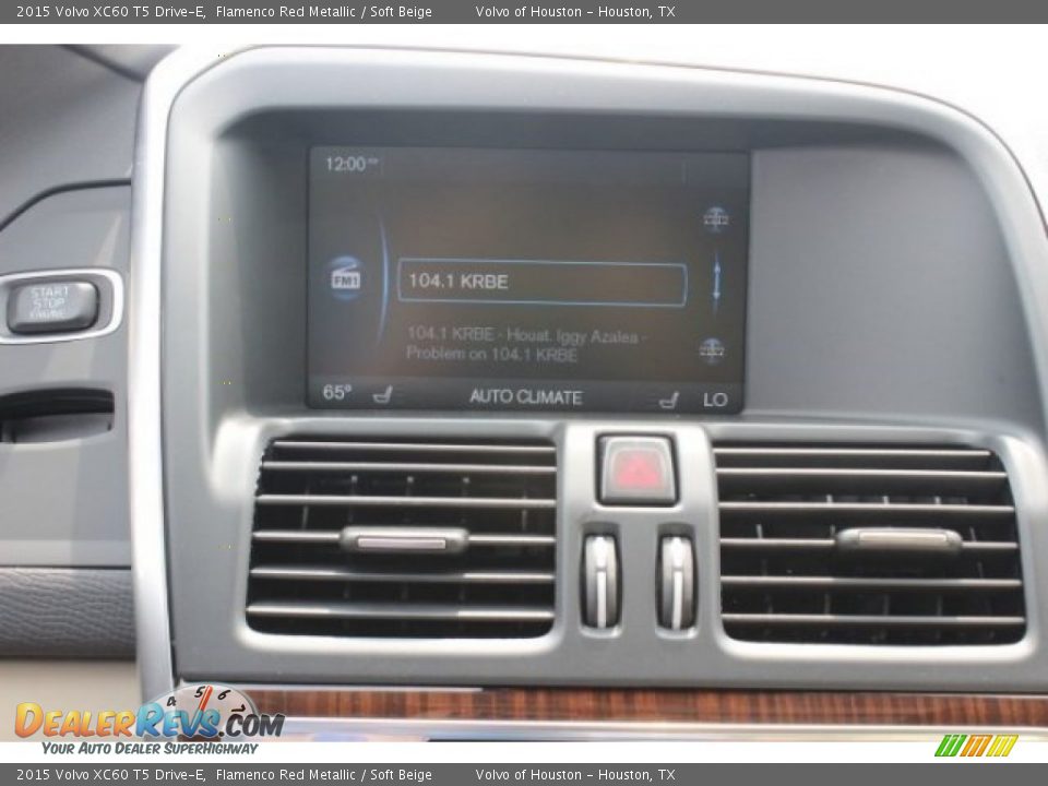 2015 Volvo XC60 T5 Drive-E Flamenco Red Metallic / Soft Beige Photo #17