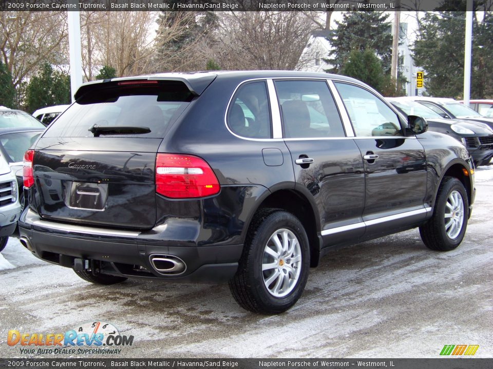 2009 Porsche Cayenne Tiptronic Basalt Black Metallic / Havanna/Sand Beige Photo #6