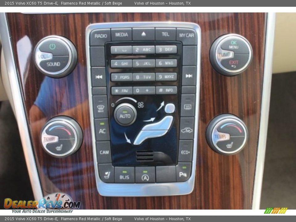 2015 Volvo XC60 T5 Drive-E Flamenco Red Metallic / Soft Beige Photo #19