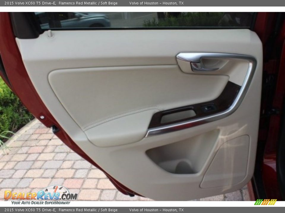 2015 Volvo XC60 T5 Drive-E Flamenco Red Metallic / Soft Beige Photo #22