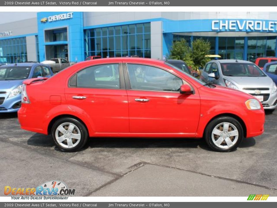 2009 Chevrolet Aveo LT Sedan Victory Red / Charcoal Photo #1