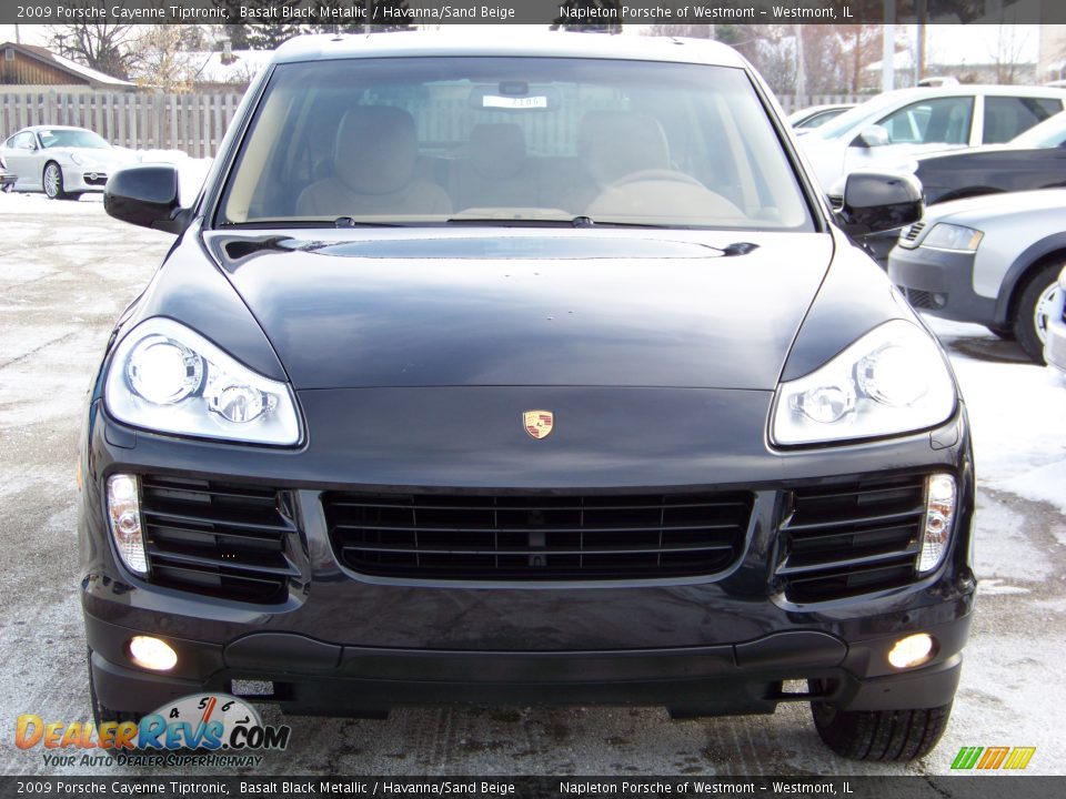 2009 Porsche Cayenne Tiptronic Basalt Black Metallic / Havanna/Sand Beige Photo #9