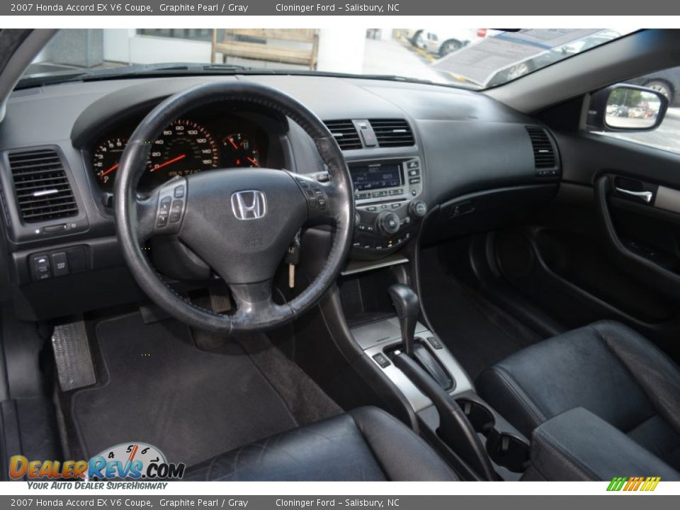 2007 Honda Accord EX V6 Coupe Graphite Pearl / Gray Photo #10