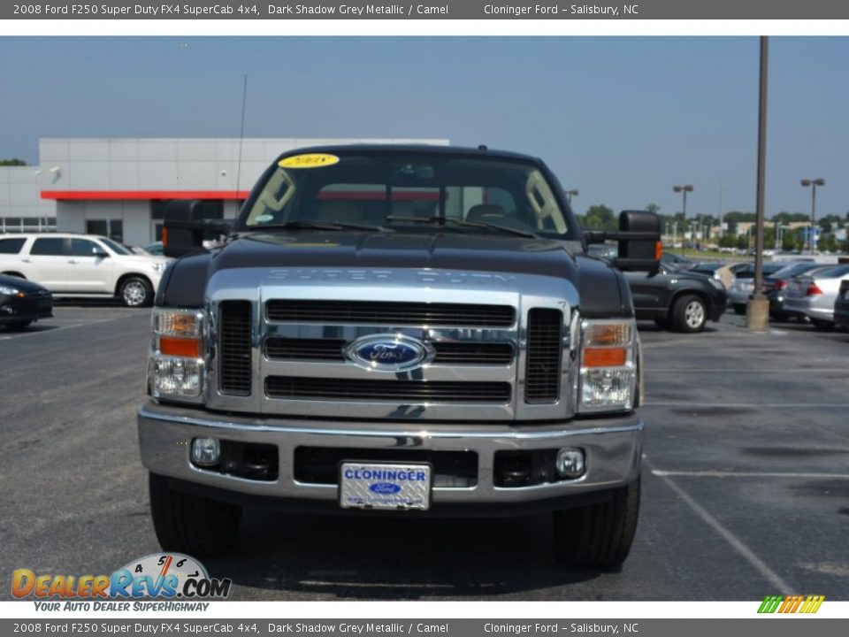 2008 Ford F250 Super Duty FX4 SuperCab 4x4 Dark Shadow Grey Metallic / Camel Photo #7
