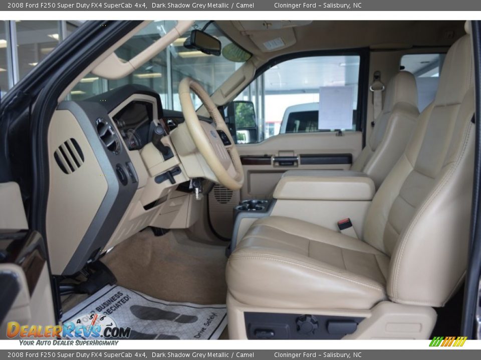 2008 Ford F250 Super Duty FX4 SuperCab 4x4 Dark Shadow Grey Metallic / Camel Photo #9