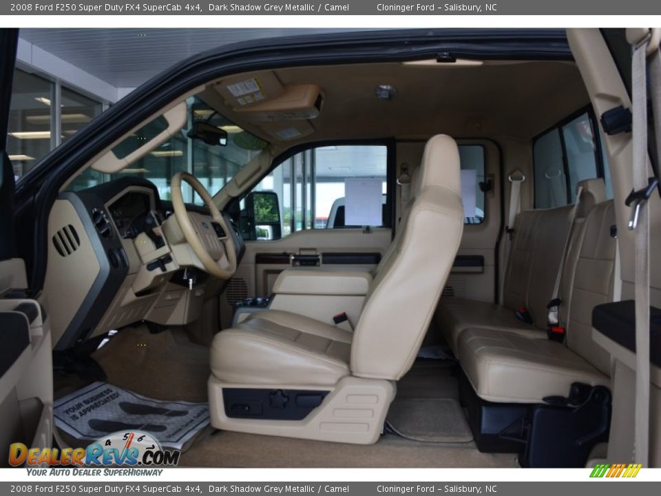 2008 Ford F250 Super Duty FX4 SuperCab 4x4 Dark Shadow Grey Metallic / Camel Photo #11