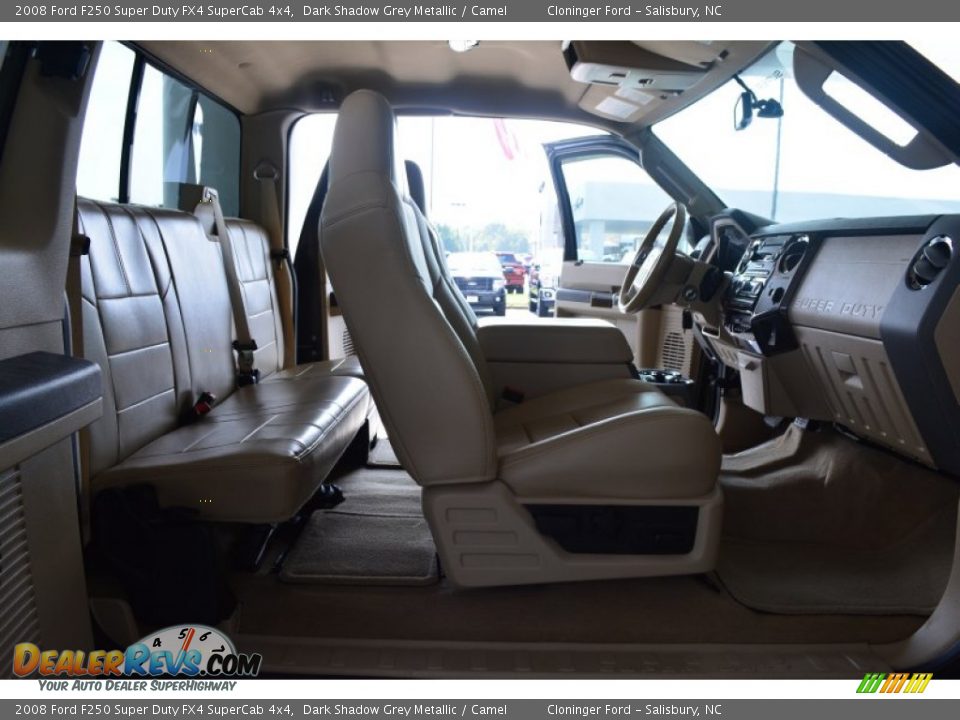 2008 Ford F250 Super Duty FX4 SuperCab 4x4 Dark Shadow Grey Metallic / Camel Photo #12