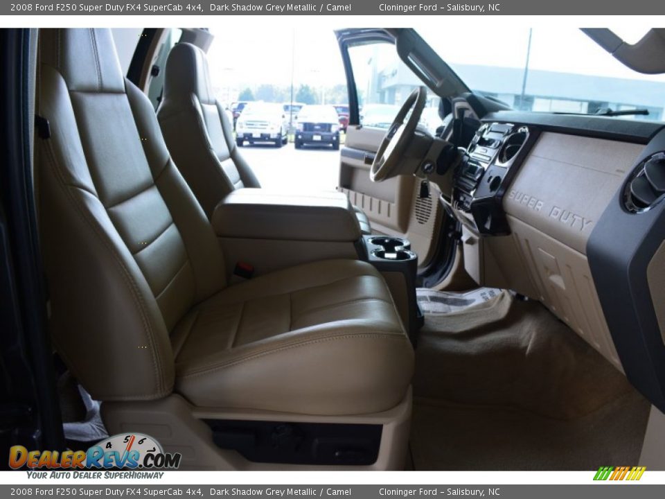 2008 Ford F250 Super Duty FX4 SuperCab 4x4 Dark Shadow Grey Metallic / Camel Photo #14