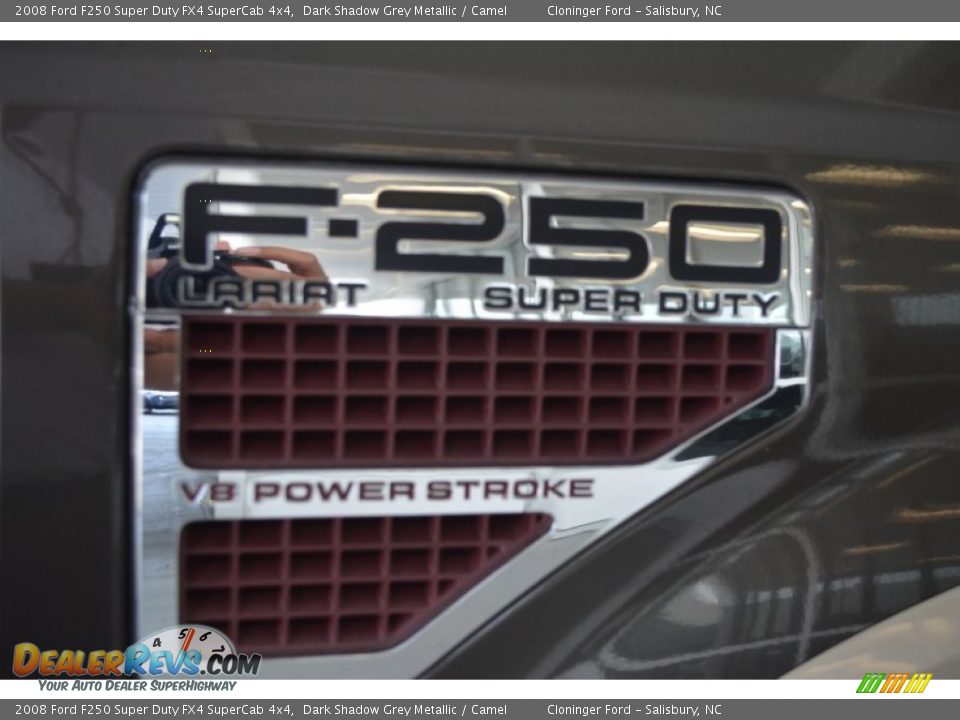 2008 Ford F250 Super Duty FX4 SuperCab 4x4 Dark Shadow Grey Metallic / Camel Photo #15