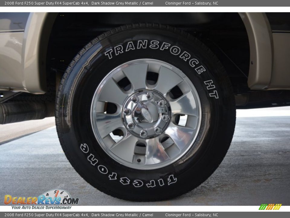 2008 Ford F250 Super Duty FX4 SuperCab 4x4 Dark Shadow Grey Metallic / Camel Photo #16