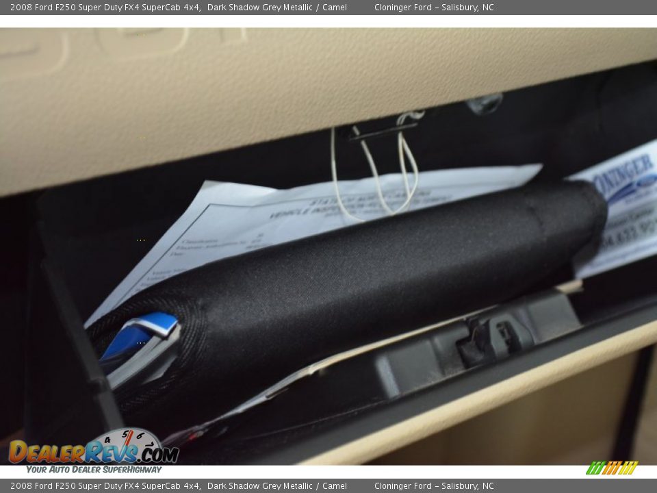 2008 Ford F250 Super Duty FX4 SuperCab 4x4 Dark Shadow Grey Metallic / Camel Photo #26