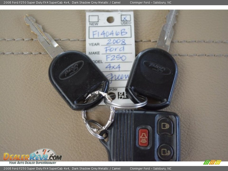 2008 Ford F250 Super Duty FX4 SuperCab 4x4 Dark Shadow Grey Metallic / Camel Photo #27