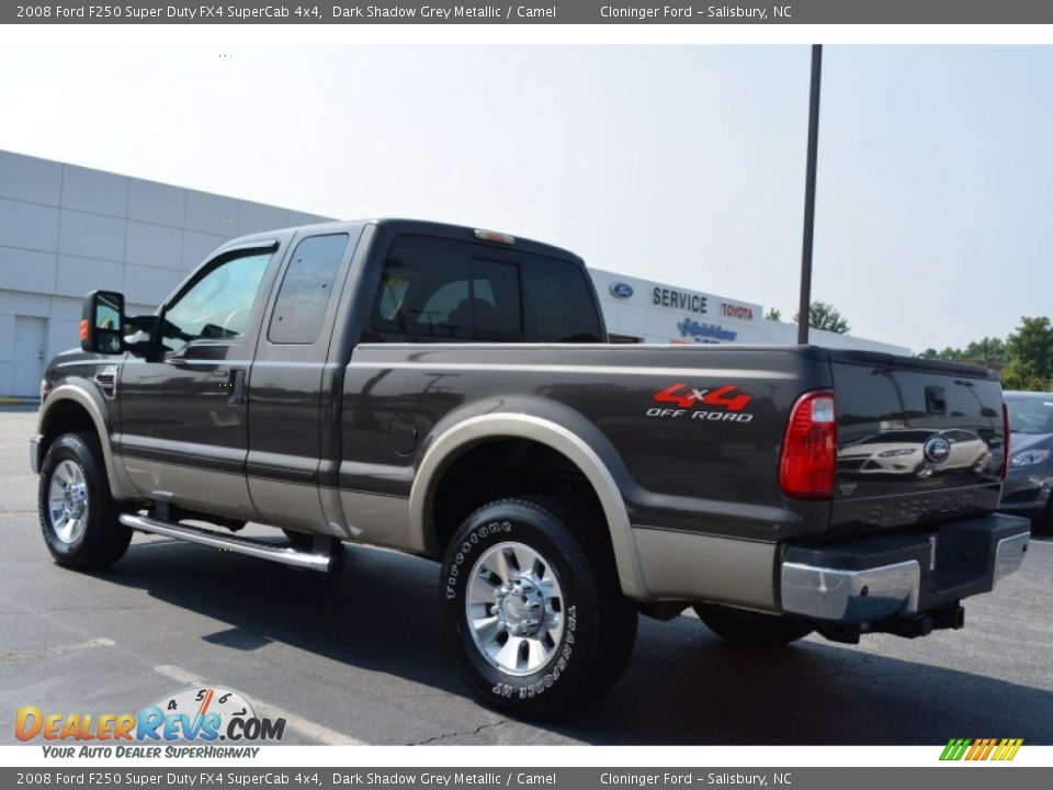 2008 Ford F250 Super Duty FX4 SuperCab 4x4 Dark Shadow Grey Metallic / Camel Photo #28