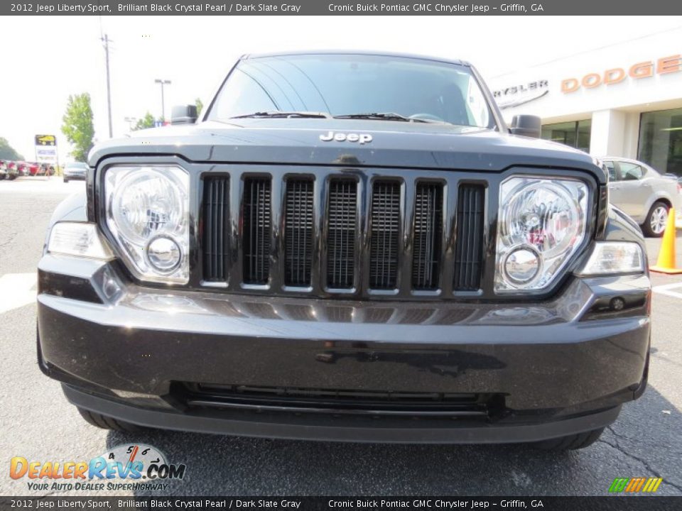2012 Jeep Liberty Sport Brilliant Black Crystal Pearl / Dark Slate Gray Photo #2