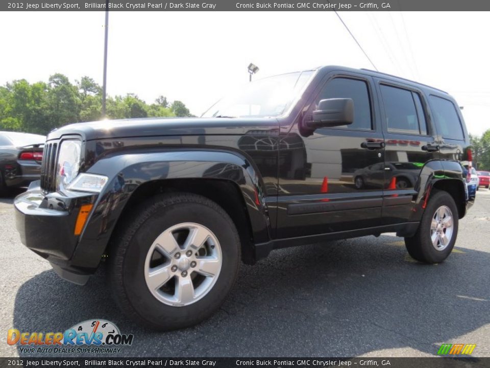 2012 Jeep Liberty Sport Brilliant Black Crystal Pearl / Dark Slate Gray Photo #3