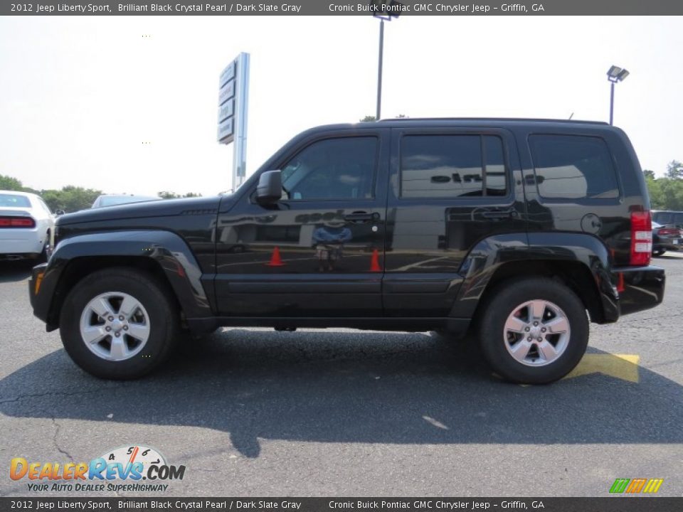 2012 Jeep Liberty Sport Brilliant Black Crystal Pearl / Dark Slate Gray Photo #4