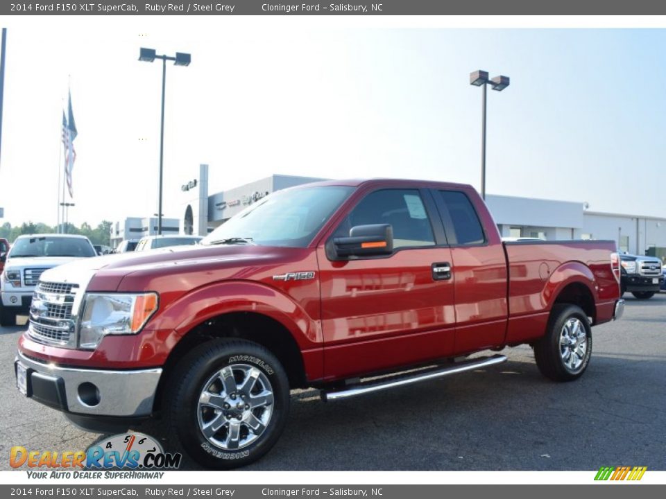 2014 Ford F150 XLT SuperCab Ruby Red / Steel Grey Photo #3