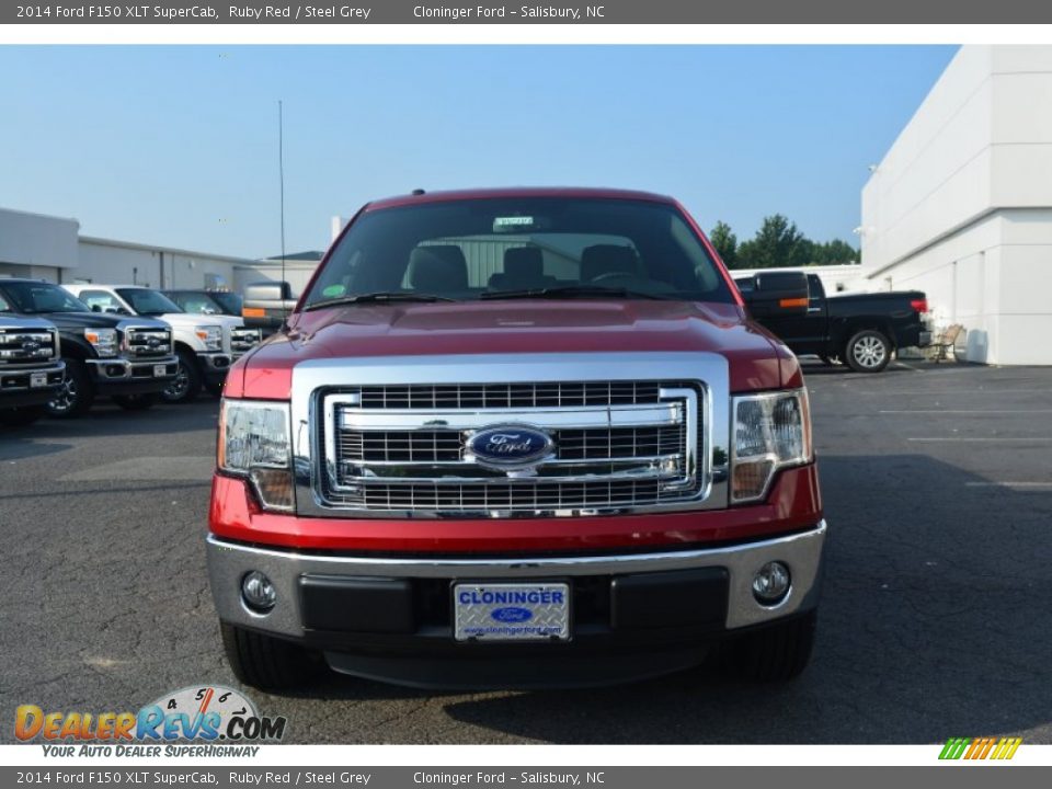 2014 Ford F150 XLT SuperCab Ruby Red / Steel Grey Photo #4