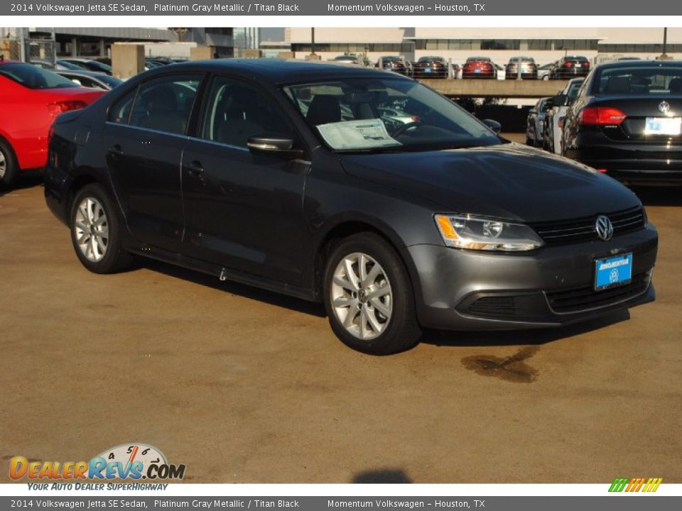 2014 Volkswagen Jetta SE Sedan Platinum Gray Metallic / Titan Black Photo #1