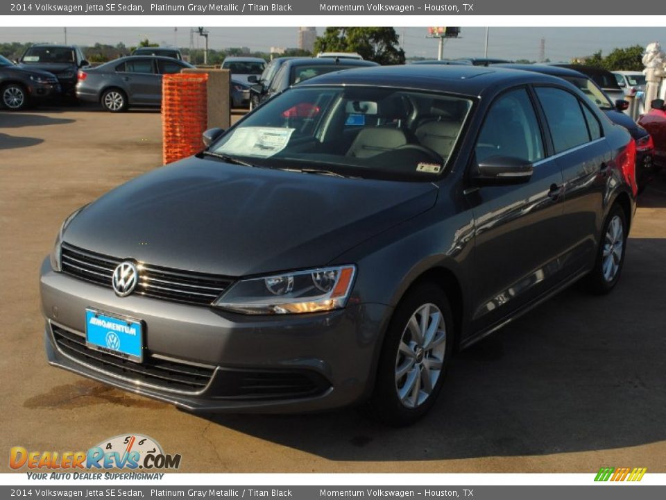 2014 Volkswagen Jetta SE Sedan Platinum Gray Metallic / Titan Black Photo #5