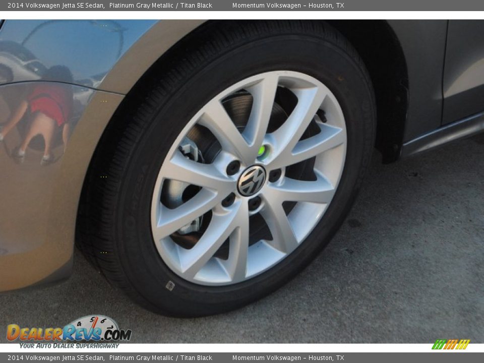 2014 Volkswagen Jetta SE Sedan Platinum Gray Metallic / Titan Black Photo #7