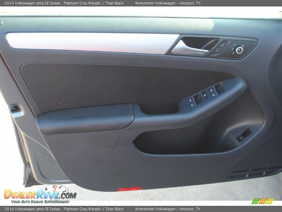 2014 Volkswagen Jetta SE Sedan Platinum Gray Metallic / Titan Black Photo #8