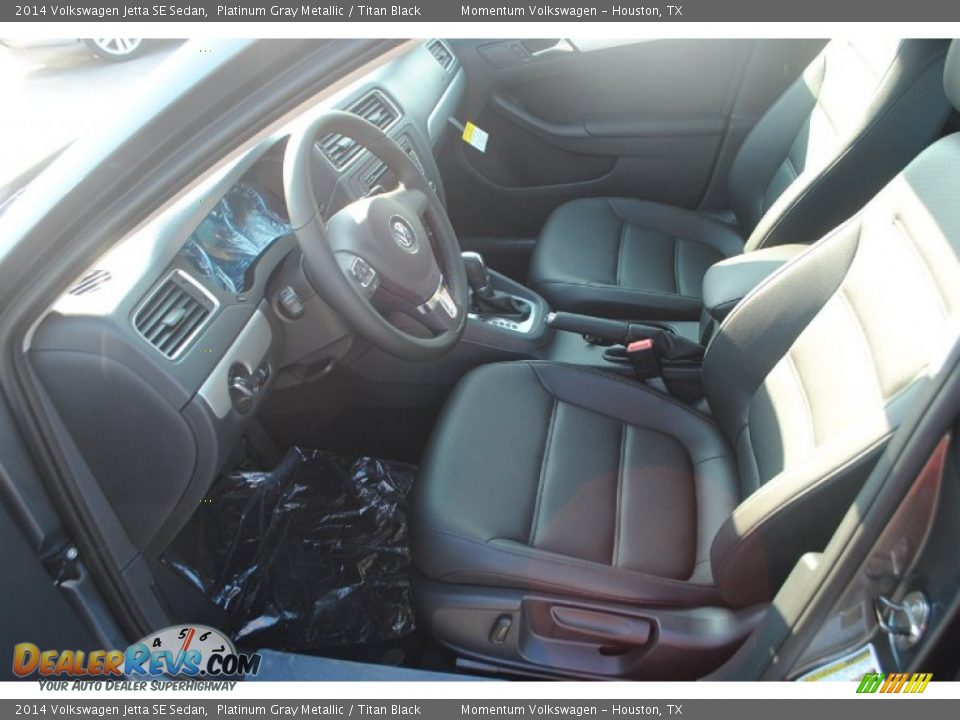 2014 Volkswagen Jetta SE Sedan Platinum Gray Metallic / Titan Black Photo #9