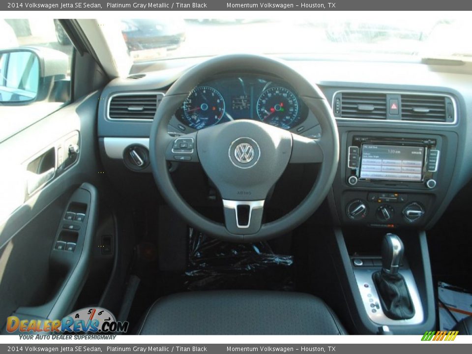 2014 Volkswagen Jetta SE Sedan Platinum Gray Metallic / Titan Black Photo #12