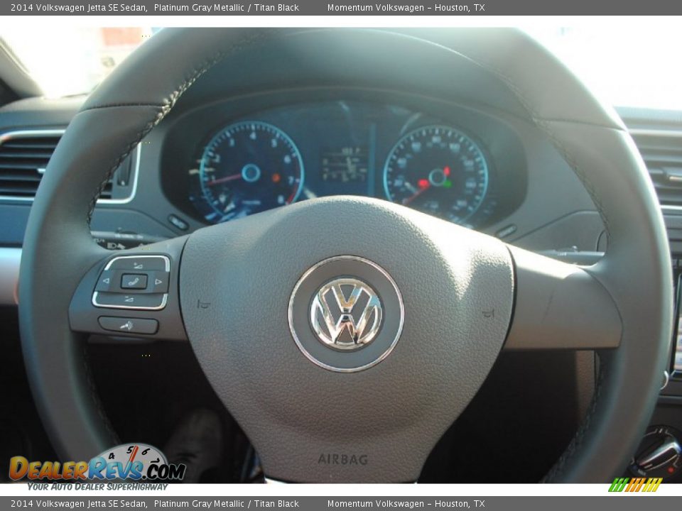 2014 Volkswagen Jetta SE Sedan Platinum Gray Metallic / Titan Black Photo #21