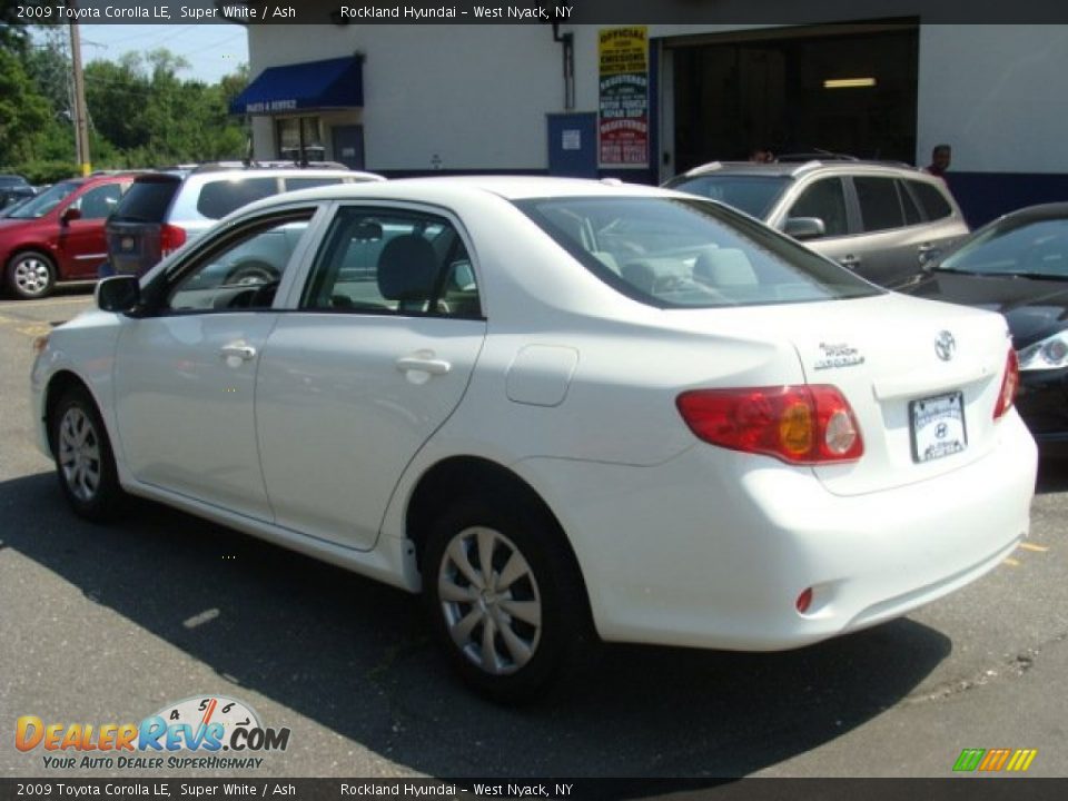 2009 Toyota Corolla LE Super White / Ash Photo #6