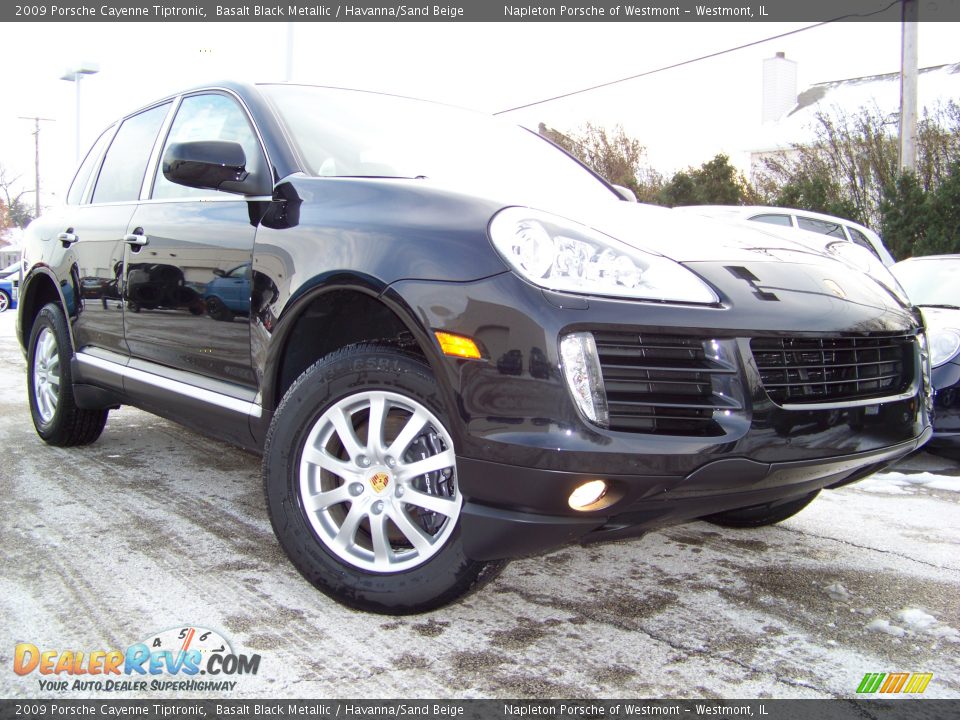 2009 Porsche Cayenne Tiptronic Basalt Black Metallic / Havanna/Sand Beige Photo #24