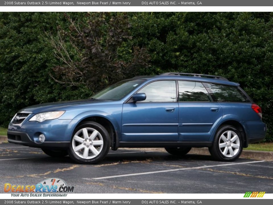 2008 Subaru Outback 2.5i Limited Wagon Newport Blue Pearl / Warm Ivory Photo #28