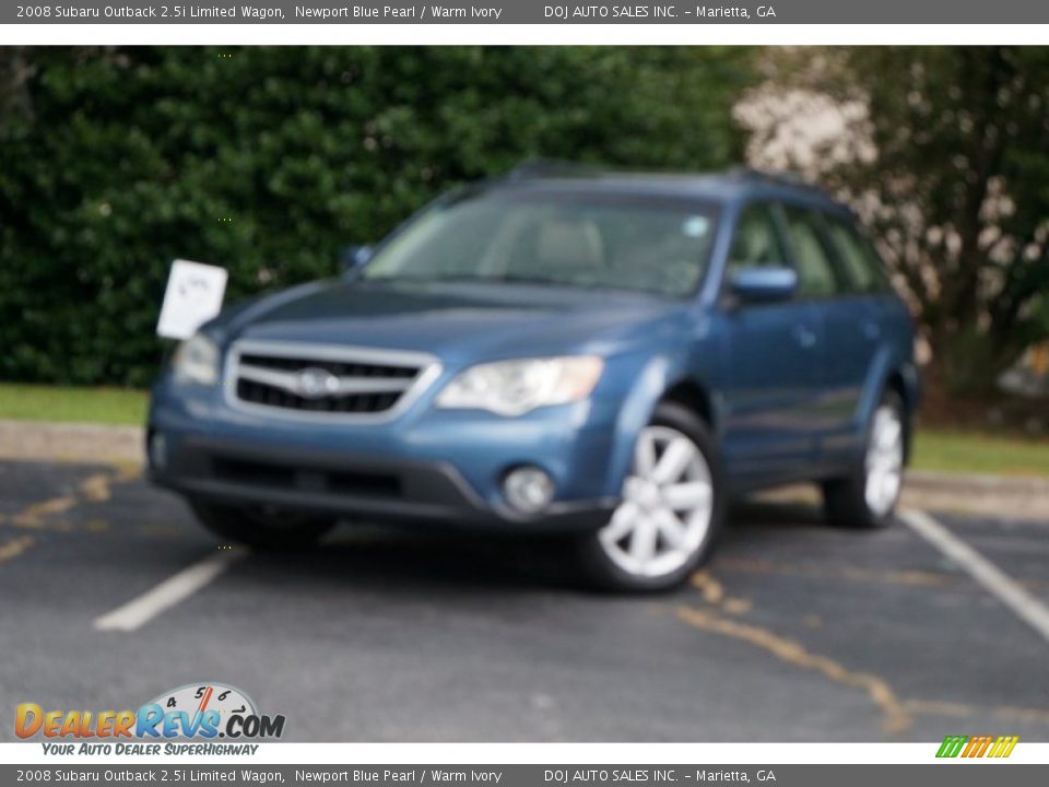 2008 Subaru Outback 2.5i Limited Wagon Newport Blue Pearl / Warm Ivory Photo #33
