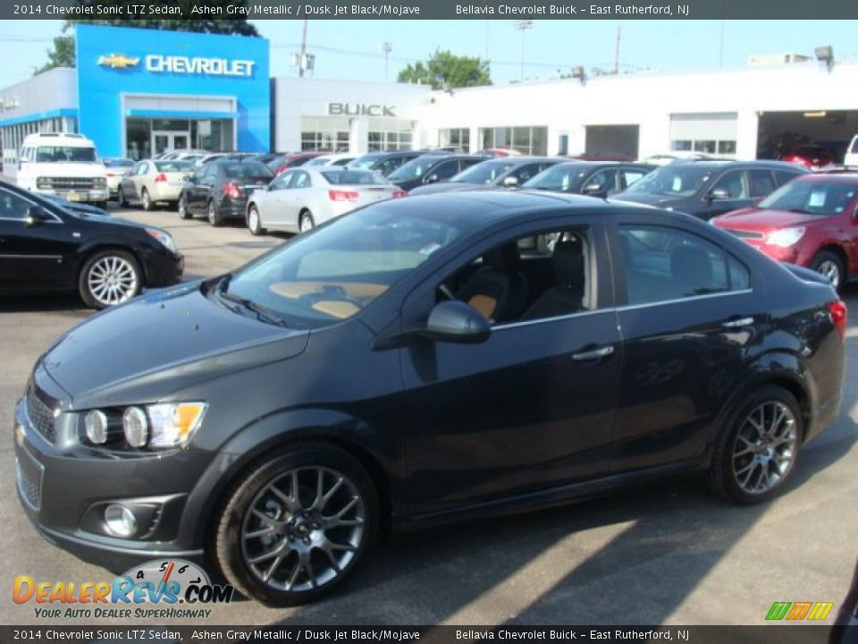 2014 Chevrolet Sonic LTZ Sedan Ashen Gray Metallic / Dusk Jet Black/Mojave Photo #1