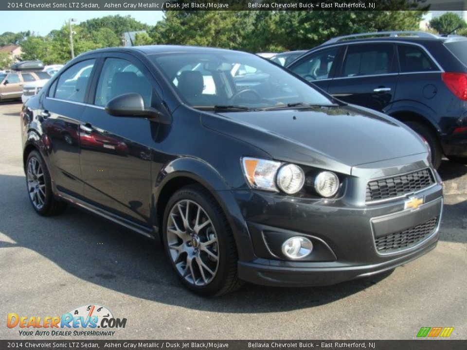 2014 Chevrolet Sonic LTZ Sedan Ashen Gray Metallic / Dusk Jet Black/Mojave Photo #3