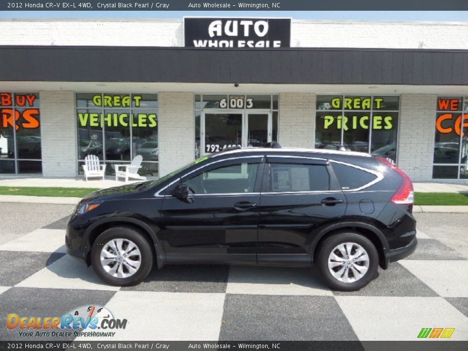 2012 Honda CR-V EX-L 4WD Crystal Black Pearl / Gray Photo #1