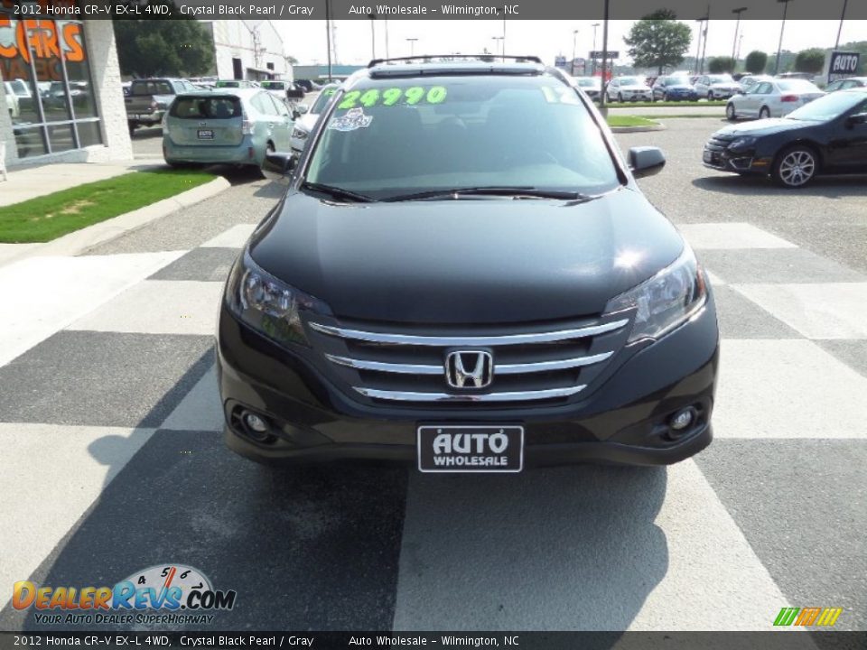 2012 Honda CR-V EX-L 4WD Crystal Black Pearl / Gray Photo #2