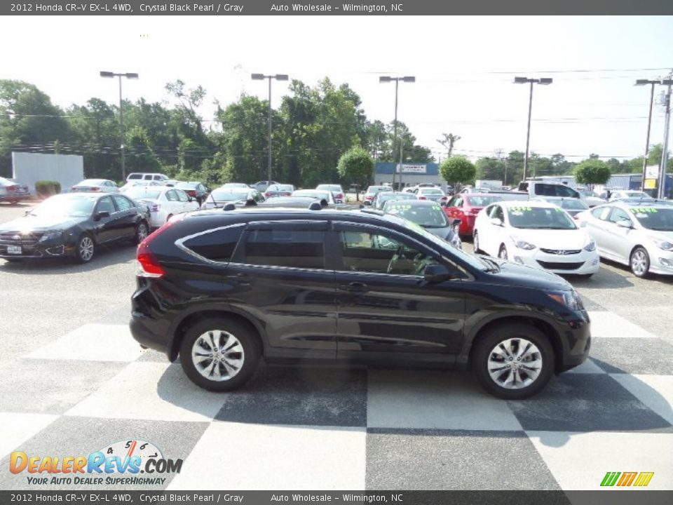 2012 Honda CR-V EX-L 4WD Crystal Black Pearl / Gray Photo #3