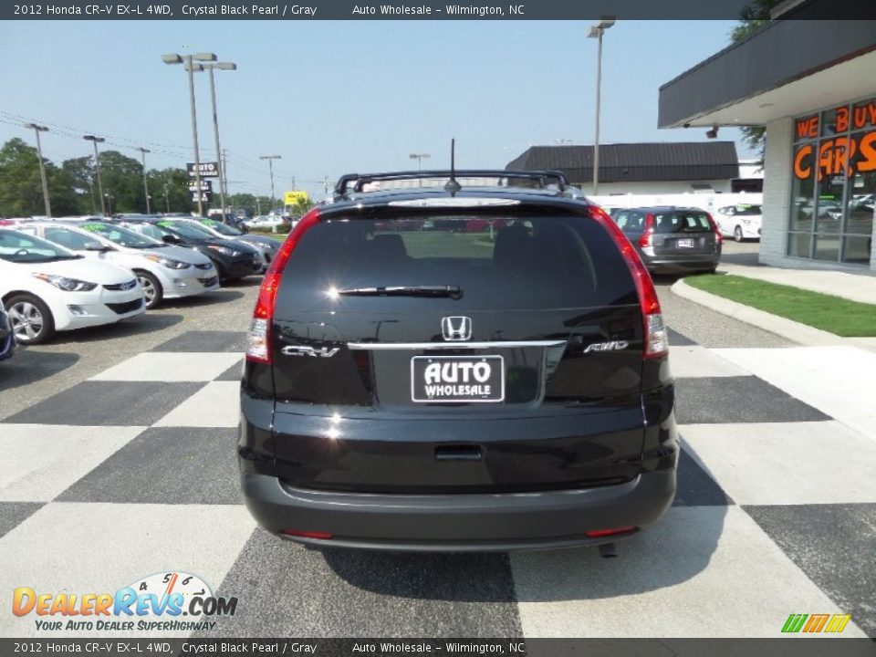 2012 Honda CR-V EX-L 4WD Crystal Black Pearl / Gray Photo #4