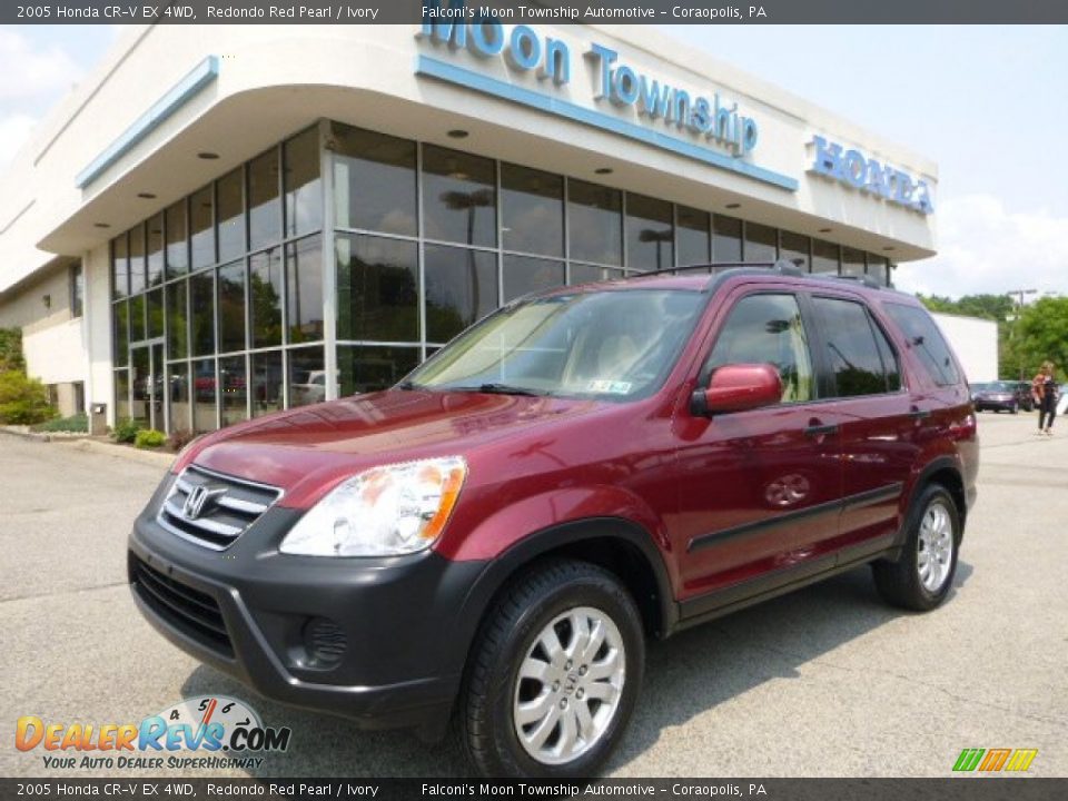 2005 Honda CR-V EX 4WD Redondo Red Pearl / Ivory Photo #1